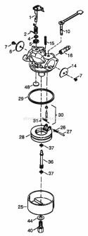 Part Location Diagram of 640087 Lawn Boy Nut-Bowl, High Speed